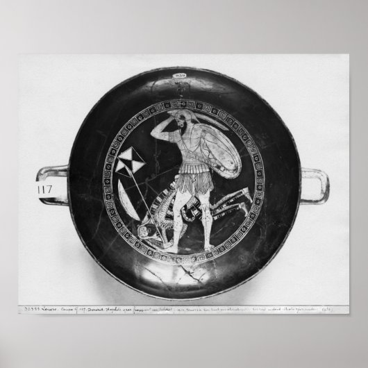 Poster Tasse à silhouette rouge (Devant)