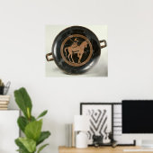 Poster Tasse à silhouette rouge du grenier représentant (Bureau à domicile)