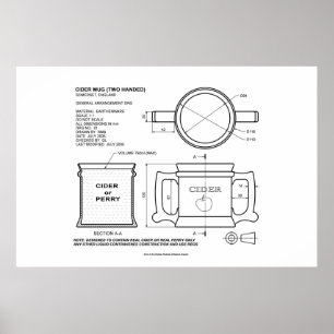 Poster Tasse anglaise traditionnelle de cidre