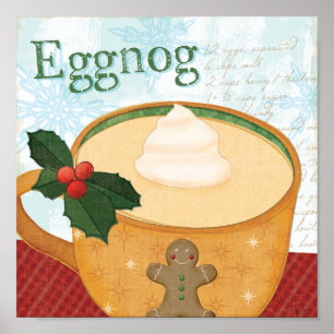 Poster Tasse de Noël avec le lait de poule
