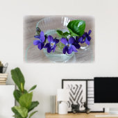 Poster tasse de violettes (Bureau à domicile)