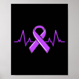 Poster Tasse Epilepsie Battement de coeur Moms Ruban Viol