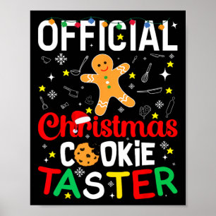 Poster Tasteur officiel de biscuits de Noël Byking Byker