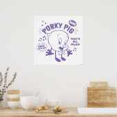 Poster Tasty Retro Porky Pig (Cuisine)
