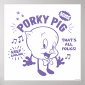 Poster Tasty Retro Porky Pig (Devant)