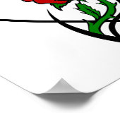 Poster Tatouage à la rose rouge (Coin)