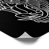 Poster Tatouage à la tête de gorille traditionnelle améri (Coin)