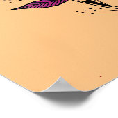 Poster Tatouage de fleur en jaune et violet (Coin)