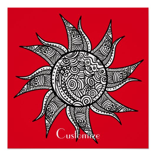 Poster Tatouage de henné Sun Thunder_Cove (Devant)