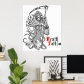 Poster Tatouage de la mort (Bureau à domicile)