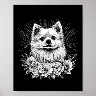 Poster Tatouage de style rétro Amoureux des chiens de Pom