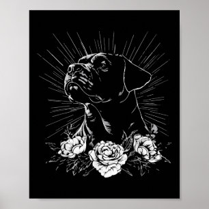 Poster Tatouage de style rétro Amoureux des chiens Rottwe