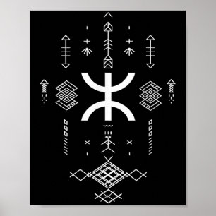 Poster Tatouage des anciennes femmes berbères amazighes