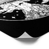 Poster Tatouage spatial Alien - Ufo 51 Area Roswell Croir (Coin)