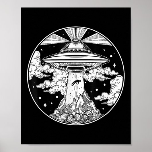 Poster Tatouage spatial Alien - Ufo 51 Area Roswell Croir (Devant)