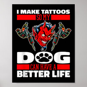 Poster Tatouage tatouage de chien tatoué - Artiste de tat