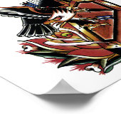 Poster tatouage traditionnel d'aigle (Coin)