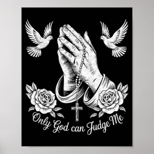 Poster Tatouages chrétiens Seul Dieu peut me juger Prière