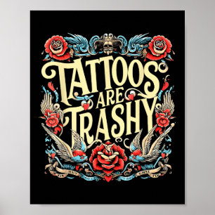 Poster Tatouages D'Artiste Du Tatouage D'Humour Drôle Son