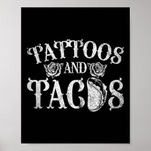 Poster Tatouages Mexicains Et Tacos