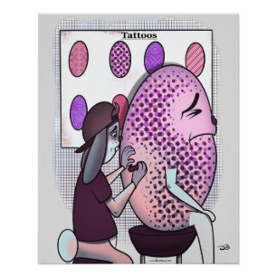 Poster Tatouages sur l'oeuf de Pâques