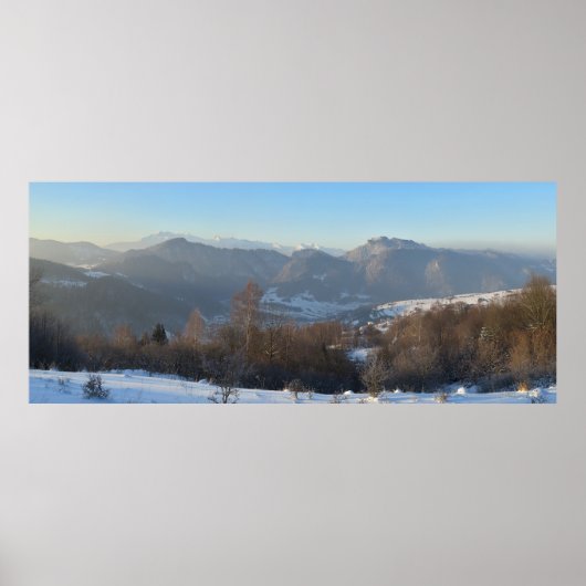 Poster Tatras d'hiver Vue de Beskids (Devant)