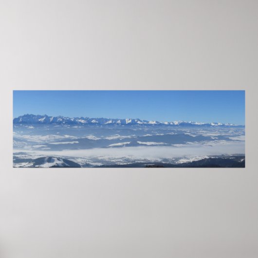 Poster Tatras vue hiver depuis Gorce (Devant)