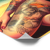 Poster Tattoo Beach Pin-up (Coin)
