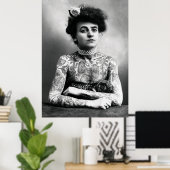Poster TATTOO LADY c. 1900 (Bureau à domicile)
