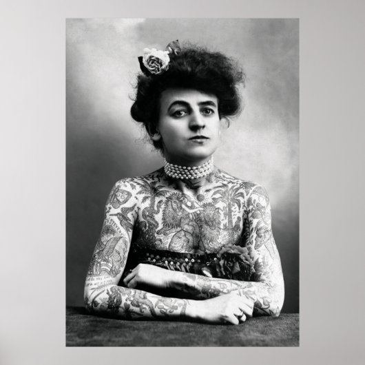 Poster TATTOO LADY c. 1900 (Devant)