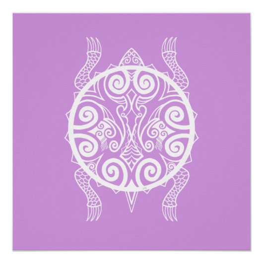 Poster Tattoo Tiki Warrior Turtle (Devant)