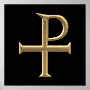 Poster Tau-Rho en or "3D"