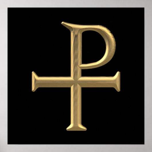 Poster Tau-Rho en or "3D" (Devant)