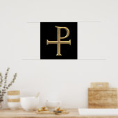 Poster Tau-Rho en or "3D" (Cuisine)