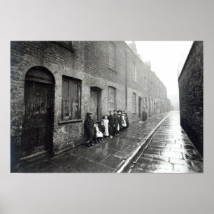 Poster Taudis de Londres, c.1900