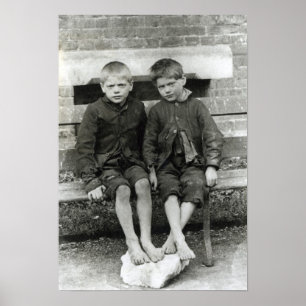 Poster Taudis de Londres, les garçons