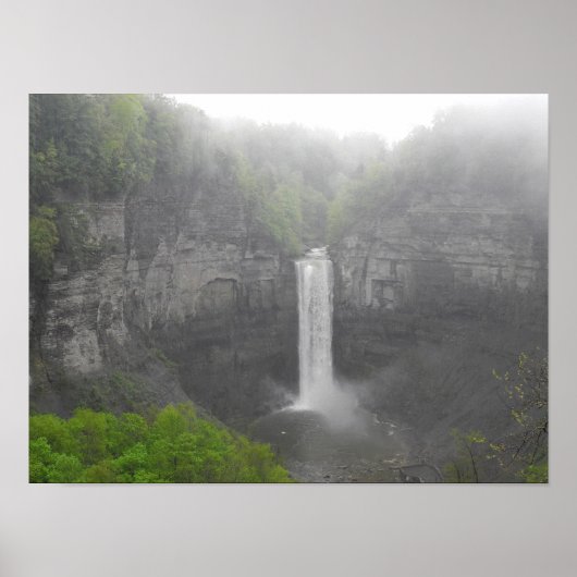 Poster Taughannock Fall Ithaca Waterfall Photo Imprimer (Devant)