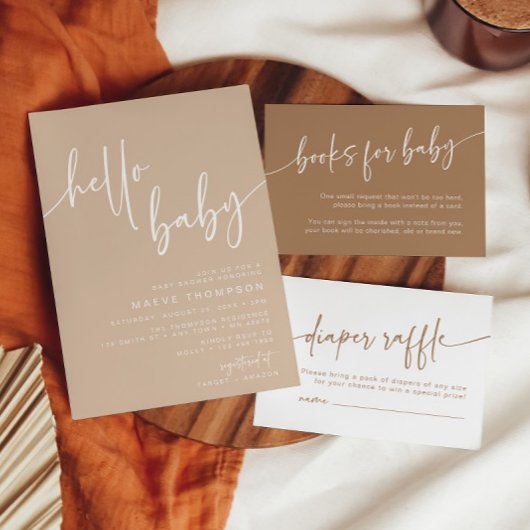 Poster Taupe Diaper Raffle Signal Neutre Moderne Minimal