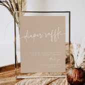 Poster Taupe Diaper Raffle Signal Neutre Moderne Minimal