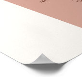 Poster Taupe pampas grass wedding seating chart (Coin)