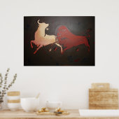 Poster Taurean Bulls Animal Art (Cuisine)
