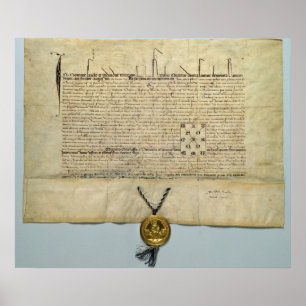 Poster Taureau d'empereur romain saint de Charles IV