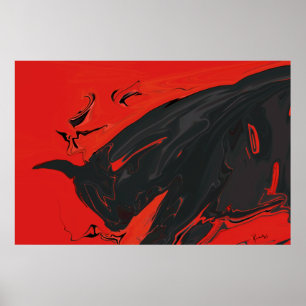 Poster Taureau fâché 2