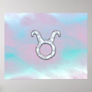 Poster Taureau Mère de Perle Zodiaque Astrologie