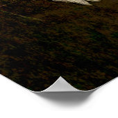 Poster Taureau Pays de l'Ouest Brown Vieux Grunge Rustiqu (Coin)