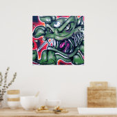 Poster Taurian - Spray peinture graffiti art plante (Cuisine)