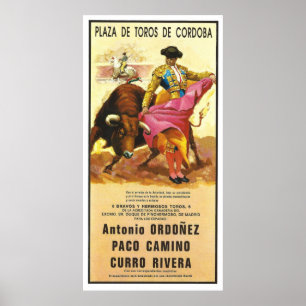 Poster tauromachie, Plaza del Toros, Cordoue, Espagne