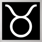 Poster taurus blanc (Devant)