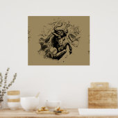 Poster Taurus Constellation Hevelius 1690 Engraving (Cuisine)