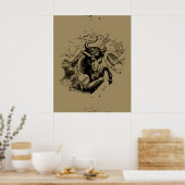 Poster Taurus Constellation Hevelius 1690 Engraving (Cuisine)